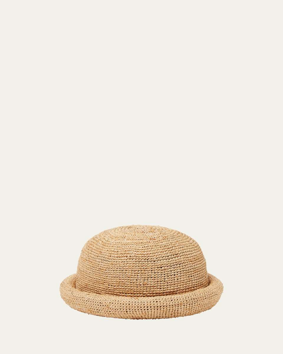 Charlie Crochet Raffia Bowler Hat